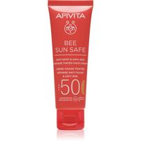 Apivita Bee Sun Safe Anti-Spot and Anti-Age Tinted Face Cream SPF50 apsauginis veido kremas su atspalviu SPF 50 atspalvis Tinted 50 ml