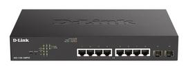 D-LINK DGS-1100-10MPV2 switch, 8 Gigabit Ethernet PoE+ ports, 2 SFP slots