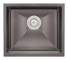 Nerūdijančio plieno plautuvė D4843H BLACK, su sifonu 1.0 mm