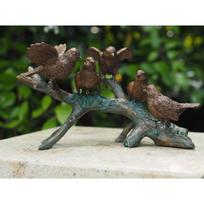 Bronzinė sodo dekoracija 5 Paukščiukai ant šakos 29x19x19cm
