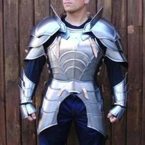 Plieninis viduramžių šarvų kostiumas su puse kūno plokštes „Cuirass“ priekinė nugarėlė, „Pauldronai“, rankų įtvarai ir tasetai, „Battle Warrior Knight“ šarvų kostiumo dovanų prekė