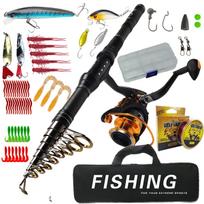 Nauja LEOFISHING teleskopinė meškerė Combo 1,8-3 M anglies kelioninė meškerė su spiningavimo ritėmis žvejybos rinkinys Bass Carp Pike Full Kit Feeder kotas 1.8M