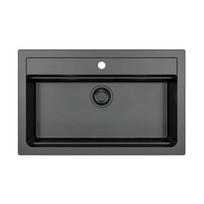 Akmens masės plautuvė Alveus Atrox 40 Black Edition juodos matinės spalvos
