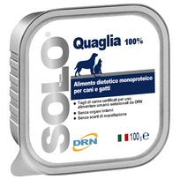 Solo Quaglia konservai šunims ir katėms su putpele , 16 x 100g