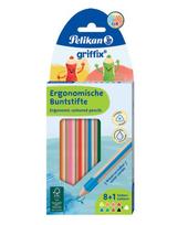 Pieštukai spalvoti 8+1 sp. GRIFFIX L+R