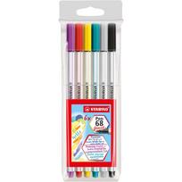 Teptukiniai flomasteriai PEN 68 6 sp.