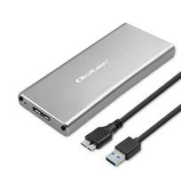 Qoltec 51833 Korpusas | M.2 SSD diskas | SATA | NGFF| USB 3.0 | Super greitis 5GB/s | 2TB | sidabras