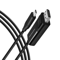 AXAGON Active USB-C to DisplayPort cable – adapter RVC-DPC for connecting a DisplayPort monitor, TV, or projector to a laptop or mobile phone via a USB Type-C connector.