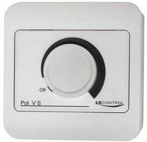LS CONTROL potenciometras POT V S 24V į 0-10V LSBOX85 su 1 poliaus jungikliu. Min. išėjimo įtampa 0-4.5V, 15-30VDC/24VAC, 0-10V išėjimas 10mA.