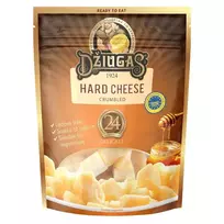 Trupintas kietasis sūris be laktozės DŽIUGAS (DELICATE), 40% rieb., 100 g
