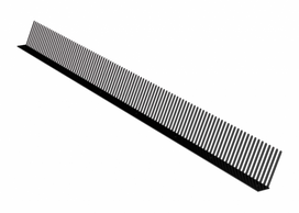 Užtvara nuo paukščių COMB, 60mm, 1m (įv.spalvos)