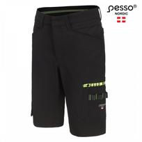 Darbo šortai Pesso Mercury Stretch KS145B iš tvirto nailoninio audinio su elastanu, juodi