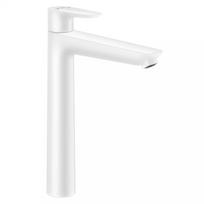 Hansgrohe aukštas maišytuvas praustuvui Talis E 240 baltos matinės spalvos be dugno vožtuvo