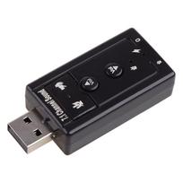 RoGer USB audio card with microphone input / Virtual 7.1 / silver