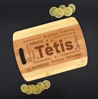 XL bambukinė pjaustymo lentelė "Tėtis"
