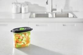 FoodSaver FFC023X indas maistui laikyti Ovalus „Box“ 1,8 L Juoda, Permatomas 1 vnt