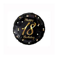 Folinis balionas su heliu 18 gimtadieniui - Happy birthday, 45cm