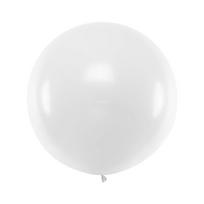 Didelis lateksinis balionas, baltas - 45cm, 1vnt.