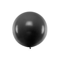 Didelis lateksinis balionas su heliu, juodas - 45cm, 1vnt.