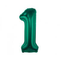 Folinis balionas su heliu 1 - 85cm, smaragdo spalvos