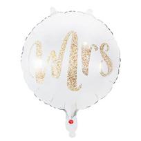 Folinis balionas su heliu vestuvėms - Mrs, 45cm, baltas