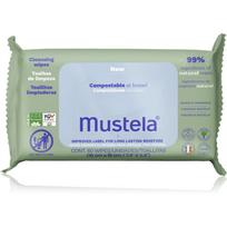 Mustela Compostable at Home Cleansing Wipes valomosios servetėlės su kvapiosiomis medžiagomis vaikams nuo gimimo 60 vnt.