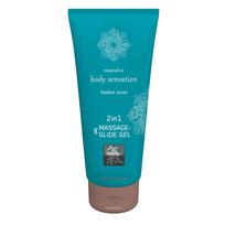 Hot Shiatsu Body Sensation Amber Scent, 200 ml Gintaro kvapo masažo gelis - lubrikantas