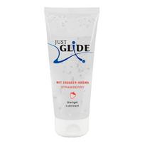 Just Glide Strawberry, 200 ml Braškių kvapo vandens pagrindo lubrikantas