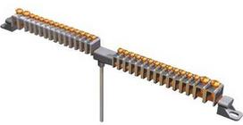 Ensto Cubo P įžeminimo strypas CU, 4 x 16 mm² / 28 x 6 mm², 300 mm dėžutės šonui