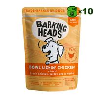 Barking Heads Bowl Lickin Chicken konservuotas pašaras suaugusiems šunims, vištiena; 10x300g
