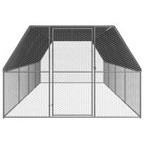 Lauko narvas viščiukams, 3x8x2 m, pilkas