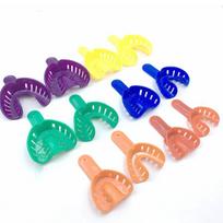 Spalvoti plastikiniai vienkartiniai dantų atspaudų krepšeliai suaugusiems ir vaikams 12pcs/package blue