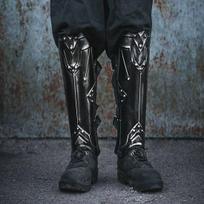 LARP Fantazijos Kojų Apsauga / LARP Šarvai Kojų Apsauga / Juodinti Nykštukų Stiliaus Antblauzdžiai / Nykštukų Plieniniai Šarvai - Rankų Darbas