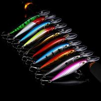 10 vnt/komplektas Minnow žvejybos voblerio rinkinys velkamasis masalas 11,5 cm 10 g kietas masalas upėtakis lydekos ešerių karpių žvejybos masalas Deep Swimbait