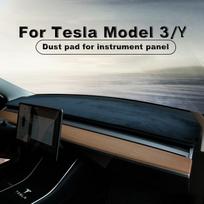 Tesla Model 3/Y automobilio prietaisų skydelio kilimas yra tinkamas modelis3 2017-2021 centrinė konsolė šviesai atsparus kilimėlis nuo saulės juoda