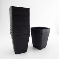 50 vnt PE plastiko juodos spalvos gėlių vazonai sodo sodinukai Kūrybingas mažas kvadratas sultingiems augalams Daržovių įrankiai
