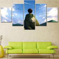 5 Piece Canvas Attack on Titan Anime Poster Modern Modular Paintings on Canvas Wall Art for Home Decor Popular Style Pictures 20X35 20X45 20X55cm