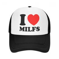Suasmeninta I Love Milfs beisbolo kepurė Unisex WoUnisex kvėpuojanti Trucker Hat Streetwear Snapback kepurės Vasarinės kepurės Trucker Hat