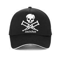 Madinga Unisex Jackass Skull Logo Beisbolo kepuraitė Madinga klasikinė unisex paauglių medvilninė „Snapback“ kepurė „Casquette“ Adjustable gray