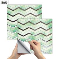 10 vnt Green Peel and Stick Backsplash plytelių lipdukas Vinilinis sienų dangtis virtuvės pagaliukui ant metro mozaikinių plytelių 15cm*15cm*10Pcs