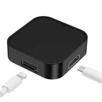 Magnetinis įkroviklio adapteris, skirtas Apple Watch, C tipo arba iPhone maitinimo greitas įkroviklis, belaidžio belaidžio įkrovimo dokas, skirtas iWatch Ultra, SE serija 8 7 6 5 4 3 juoda