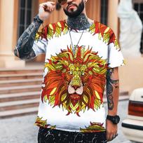 Vyriškas Moteriškas Gatvės Tendencijų Marškinėliai Hip Hop Harajuku Stilius Liūto Atspaudas 100% Leica Poliesterio Aukštos Kokybės Marškinėliai Prekės Ženklo Marškinėliai S-5XL 5XL