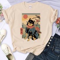 Shiba Inu T-shirts Women Harajuku T Shirt Girl Japanese Designer Harajuku Clothes M