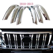 Chromuotas ABS priekinio tinklelio grotelių apdailos dangtelis dekoratyvinis rėmas priedai Toyota Land Cruiser Prado 150 2010 2011 2012 2010-2013