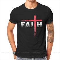 „Christian Faith Cross Essential“ marškinėliai „Vintage Graphic“ vyriški drabužiai, viršutiniai medvilniniai marškinėliai su iškirpte xs pink