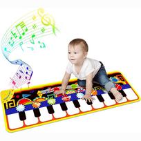Vaikiški muzikiniai kilimėliai su 25 muzikos garsais, muzikiniai žaislai, kūdikių muzika, pianinas, klaviatūra, šokių grindų kilimėlis, kilimas, gyvūno antklodė, jutiklinis kilimėlis, žaislai kūdikiams 110x36cm
