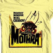 Mothra marškinėliai retro mokslinės fantastikos monstrų filmas Godzilla grafiniai marškinėliai S