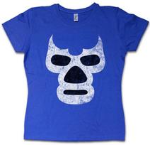 Luchador Mėlynasis Demonas Unisex Marškinėliai Imtynės Imtynininkas Meksikietis Meksika Lotynų Kaukė Lotynų XXXXL blue