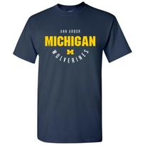 Michigan Wolverines Atvirkščio lanko Kolegijos Universitetas Komandos Pasididžiavimas Unisex Marškinėliai S
