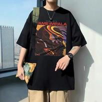 Tame Impala Grafinis Marškinėlis Tame Arctic Monkeys Marškinėlis Unisex Moterims Vintage Harajuku Punk Marškinėlis Unisex Hip Hop Per dydžio Viršutiniai Drabužiai Marškinėliai L